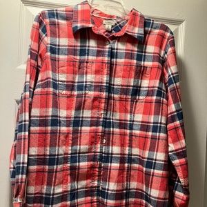 L.L. Bean women’s flannel longsleeve shirt size medium